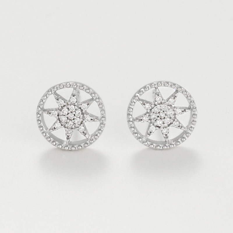 Boucles D'Oreilles "Erinye" D0,07/30 - Or Blanc 375/1000