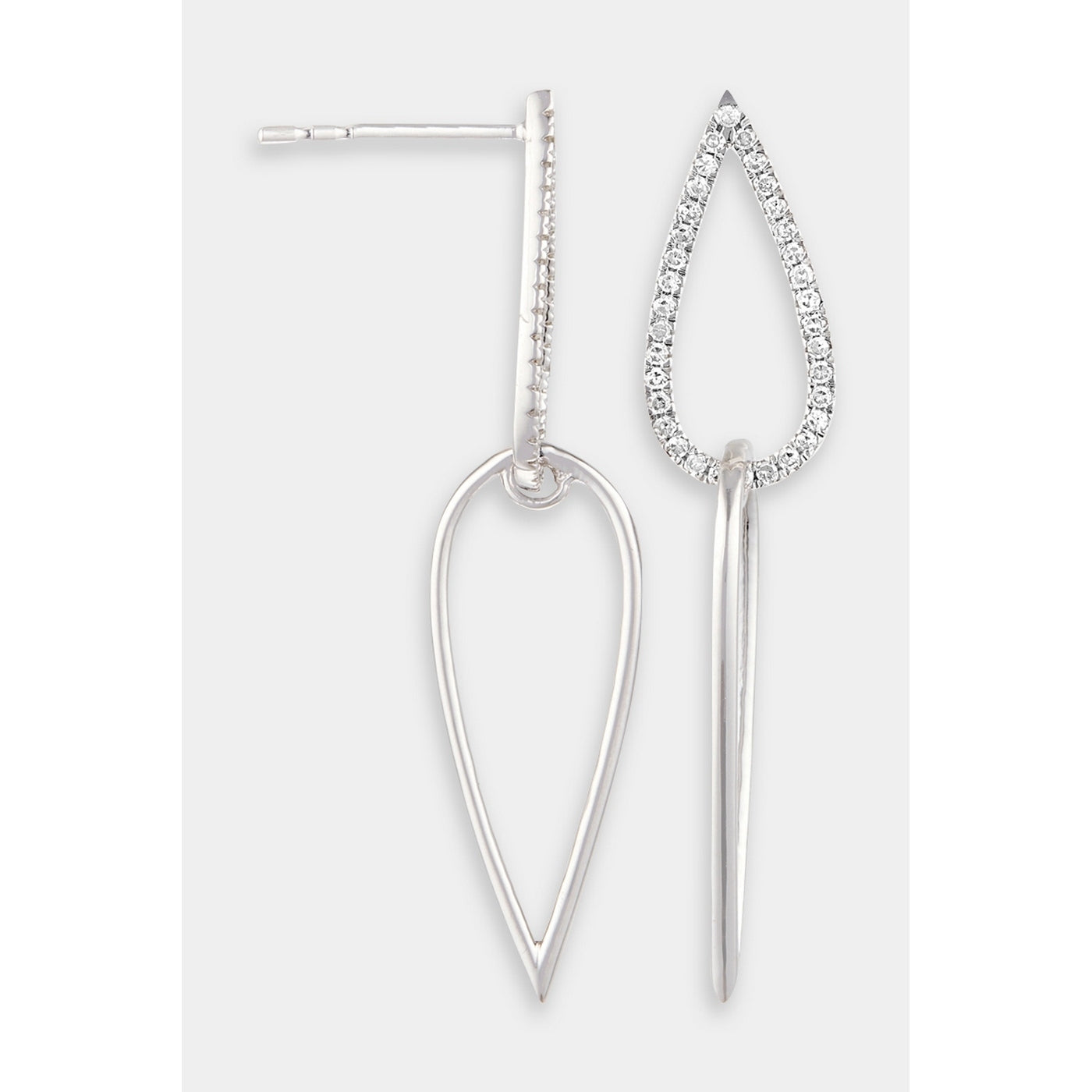Boucles D'Oreilles "Javiana" D0,20/68 - Or Blanc 375/1000