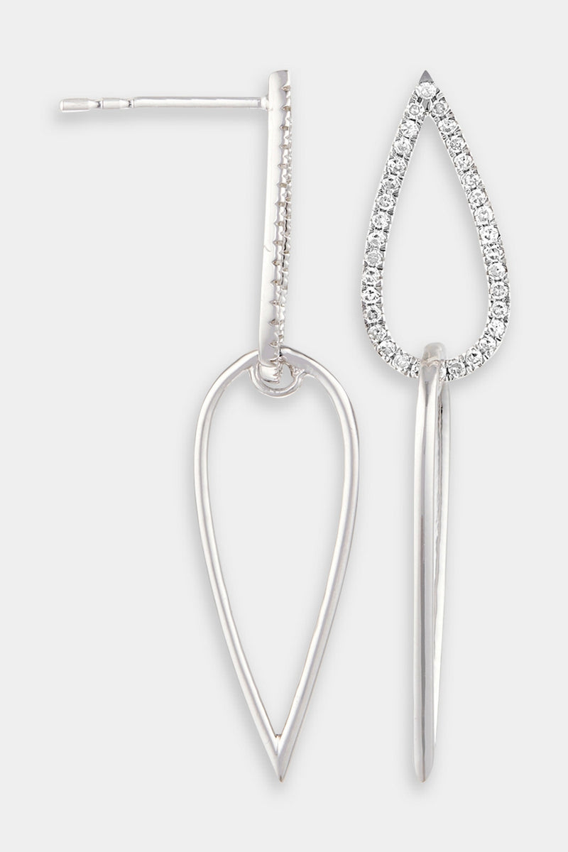 Boucles D'Oreilles "Javiana" D0,20/68 - Or Blanc 375/1000