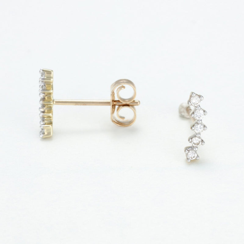 Boucles D'Oreilles "Aries" D0,10/10 - Or Jaune 375/1000