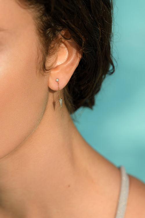 Boucles D'Oreilles "Cardinal" D0,10/8 - Or Jaune 375/1000