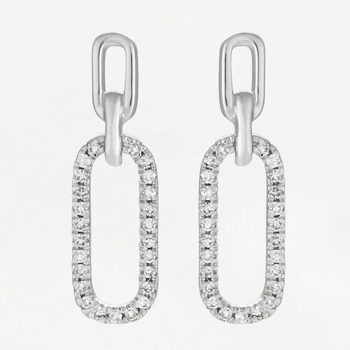 Boucles D'Oreilles "Mélété" D0,10/50 - Or Blanc 375/1000