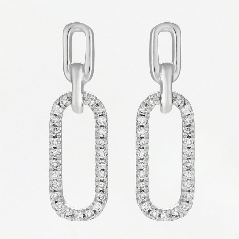 Boucles D'Oreilles "Mélété" D0,10/50 - Or Blanc 375/1000