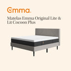 Ebbco - Set - Materasso Original Lite + Letto Cocoon Plus - Bianco e grigio