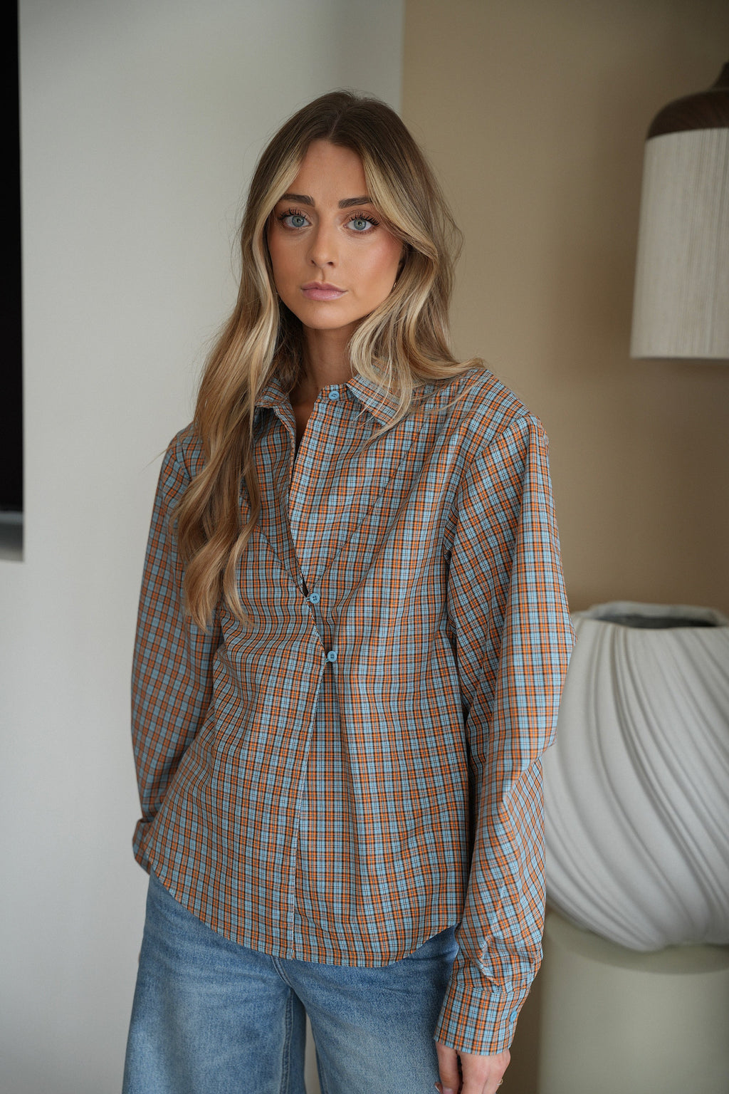 Pola Azul - Camisa Cuadros