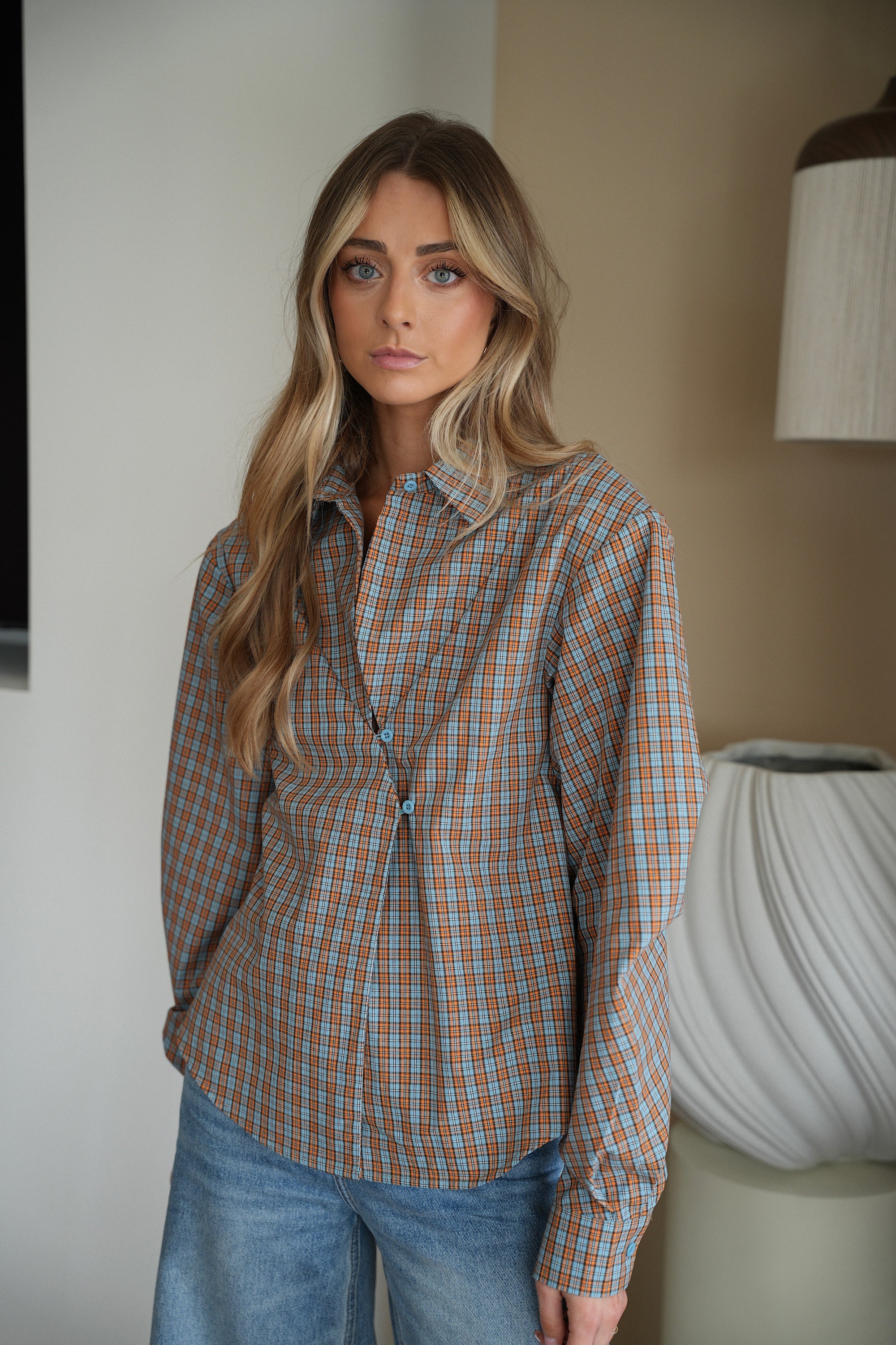Pola Azul - Camisa Cuadros