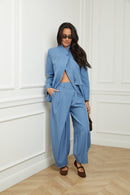 Pantalon Aya - Bleu