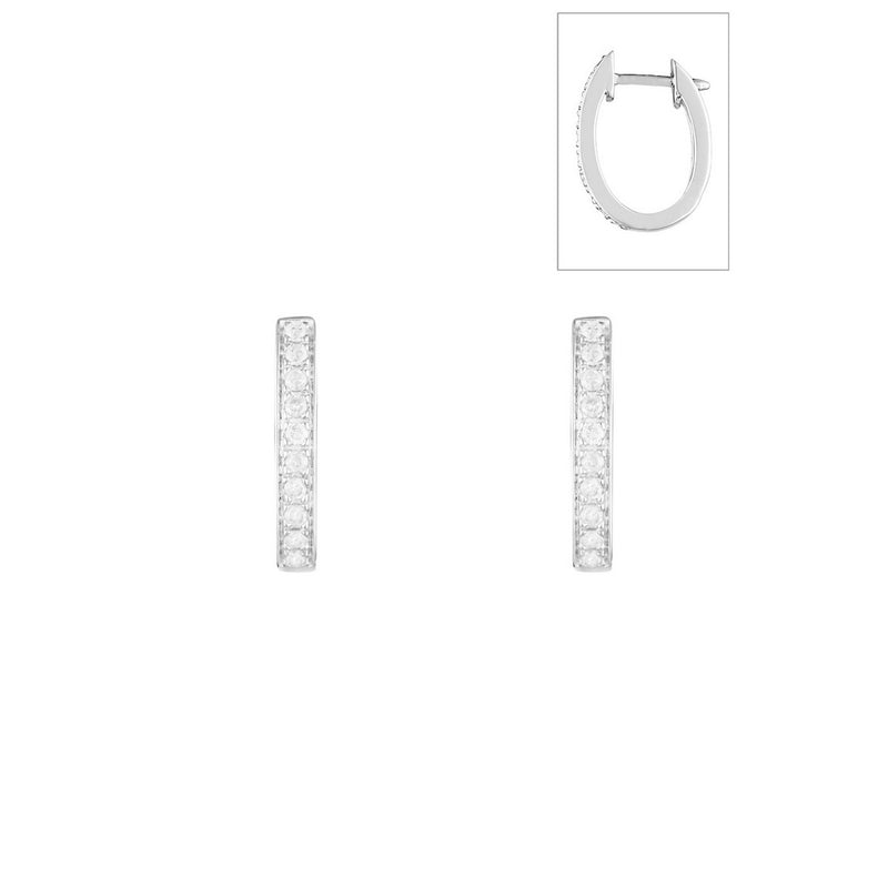 Boucles D'Oreilles "Pure Seduction" Diamants 0,20/20 - Or Blanc 375/1000