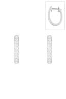 Pure Seduction" Earrings Diamonds 0.20/20 - Gold Blanc 375/1000