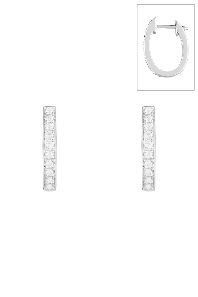 Pure Seduction" Earrings Diamonds 0.20/20 - Gold Blanc 375/1000