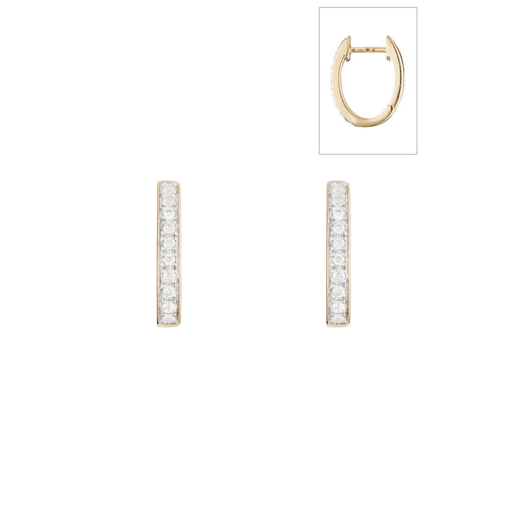 "Pure Seduction" Diamond Earrings 0.20/20 - 375/1000 Yellow Gold