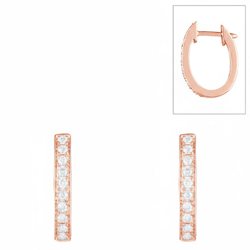 Boucles D'Oreilles "Pure Seduction" Diamants 0,20/20 - Or Rose 375/1000