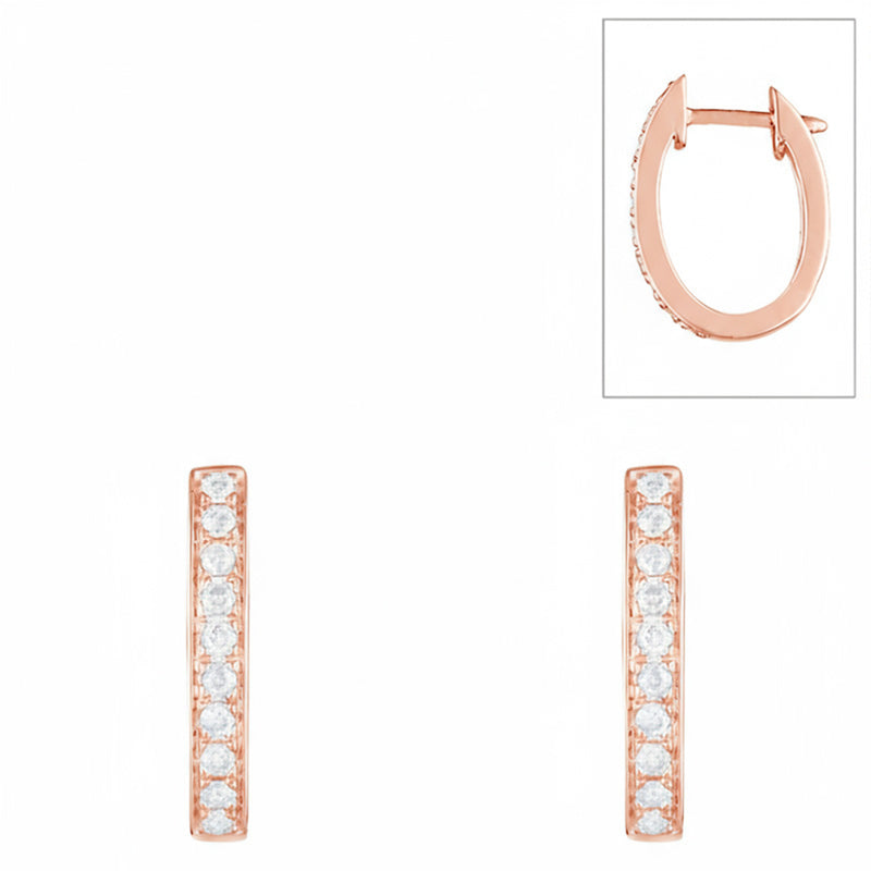 Boucles D'Oreilles "Pure Seduction" Diamants 0,20/20 - Or Rose 375/1000