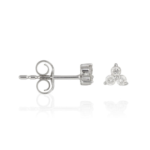 Boucles D'Oreilles "Anna" Diamants 0,12/6 - Or Blanc 375/1000