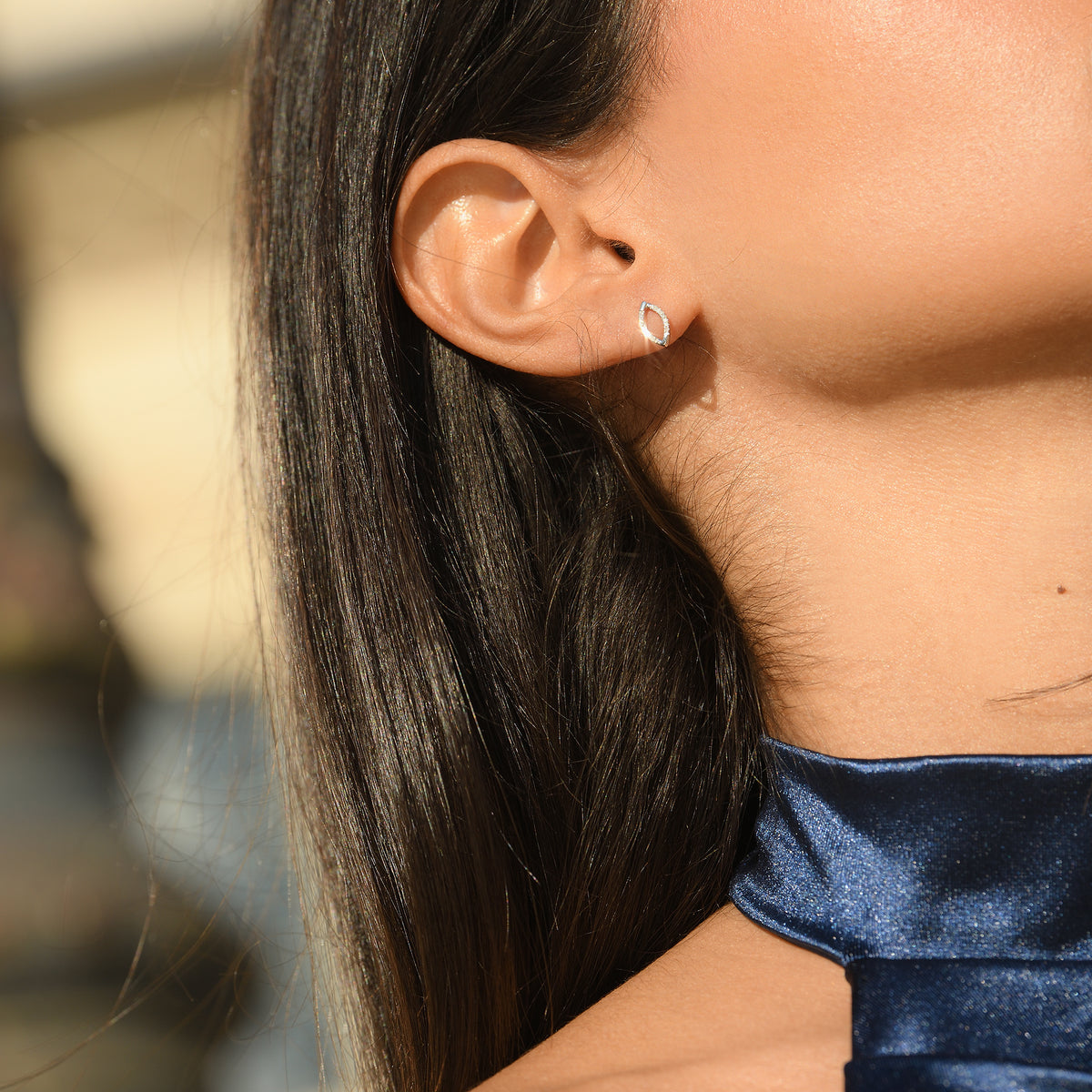Boucles D'Oreilles "Ovalis" Diamants 0,07/28