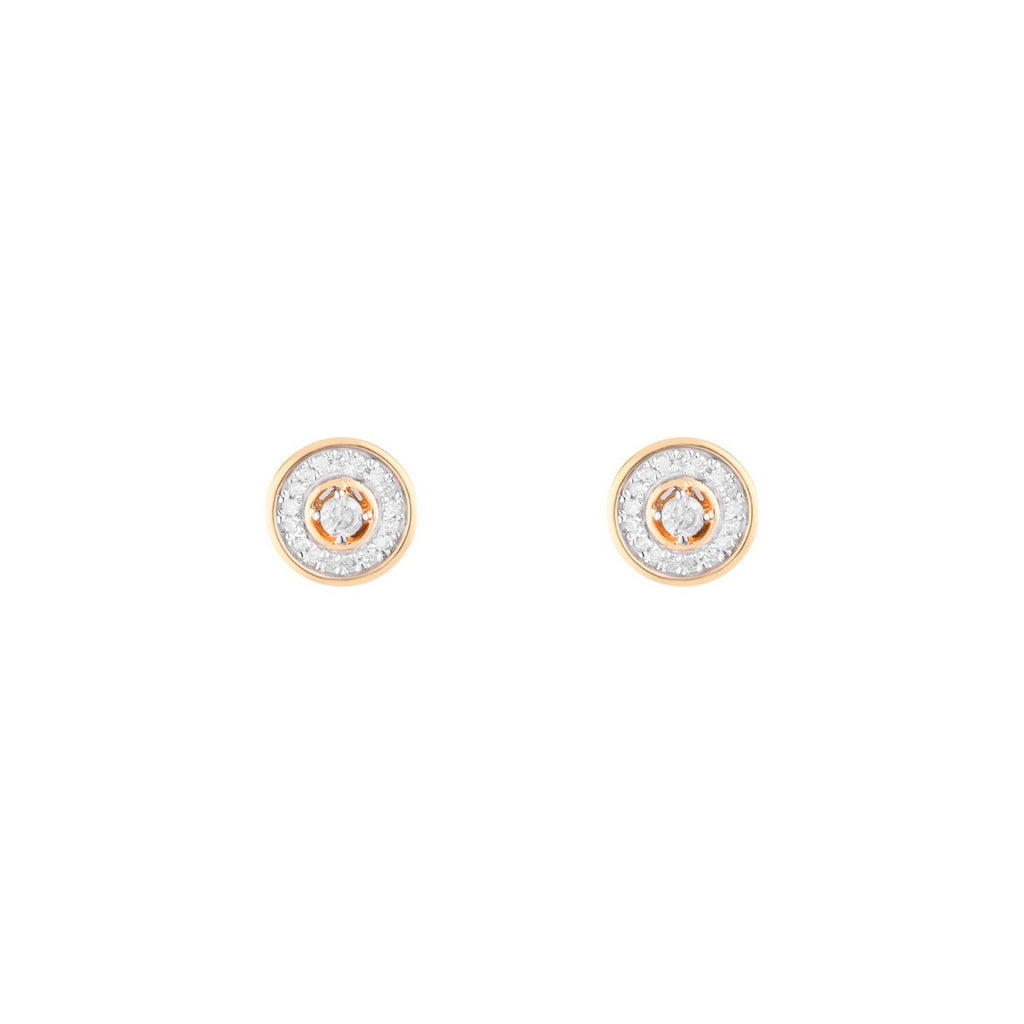 Boucles D'Oreilles "Divine" Diamants 0,12/36 - Or Jaune 375/1000