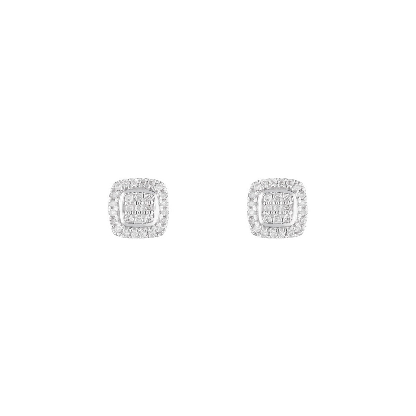 Boucles D'Oreilles "Sweet Illusion" Diamants 0,15/58 - Or Blanc 375/1000