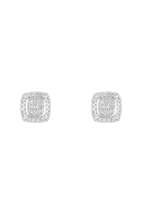 Sweet Illusion" Earrings Diamonds 0.15/58 - Gold Blanc 375/1000