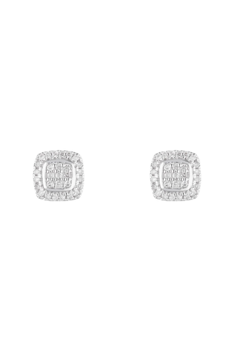 Sweet Illusion" Earrings Diamonds 0.15/58 - Gold Blanc 375/1000