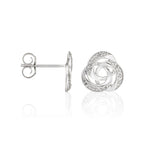 "Torn" Earrings, 0.1/48 Diamonds - 375/1000 White Gold