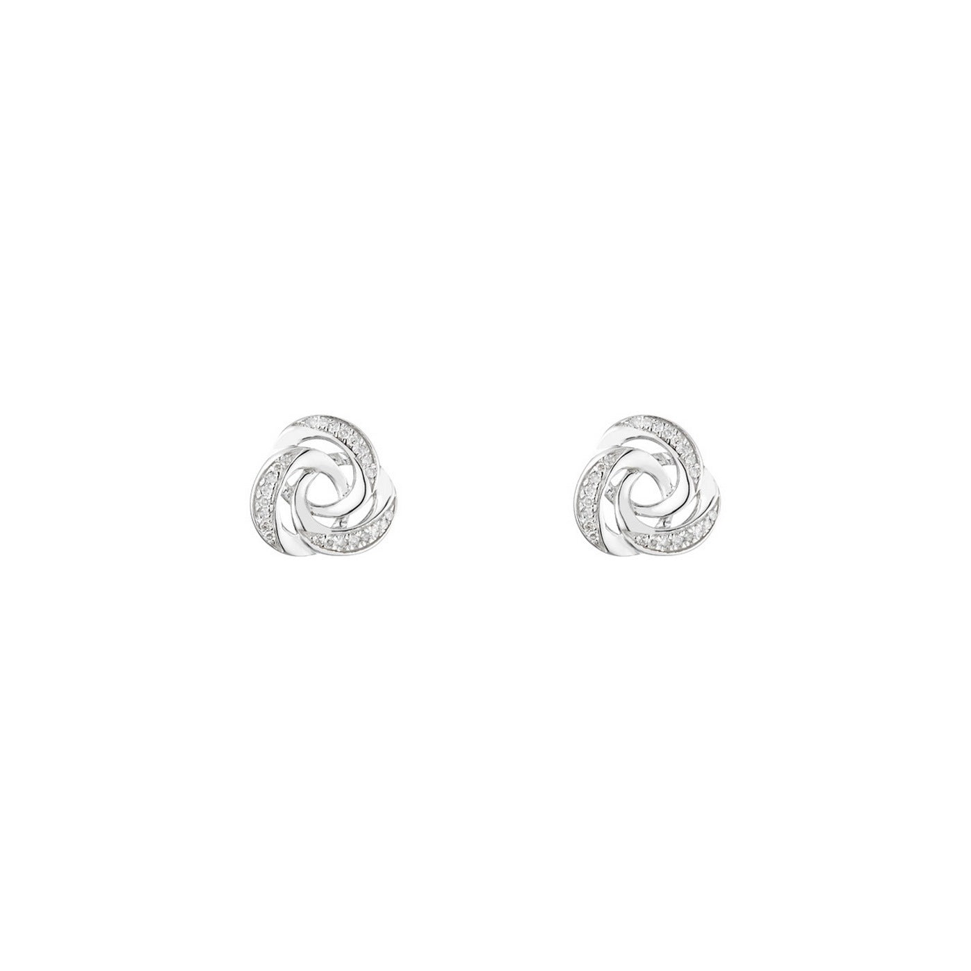 Boucles D'Oreilles "Torn" Diamants 0,1/48 - Or Blanc 375/1000