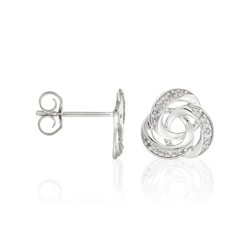 Boucles D'Oreilles "Torn" Diamants 0,1/48 - Or Blanc 375/1000