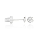 Boucles D'Oreilles "Idylle" Diamants 0,07/18 - Or Blanc 375/1000