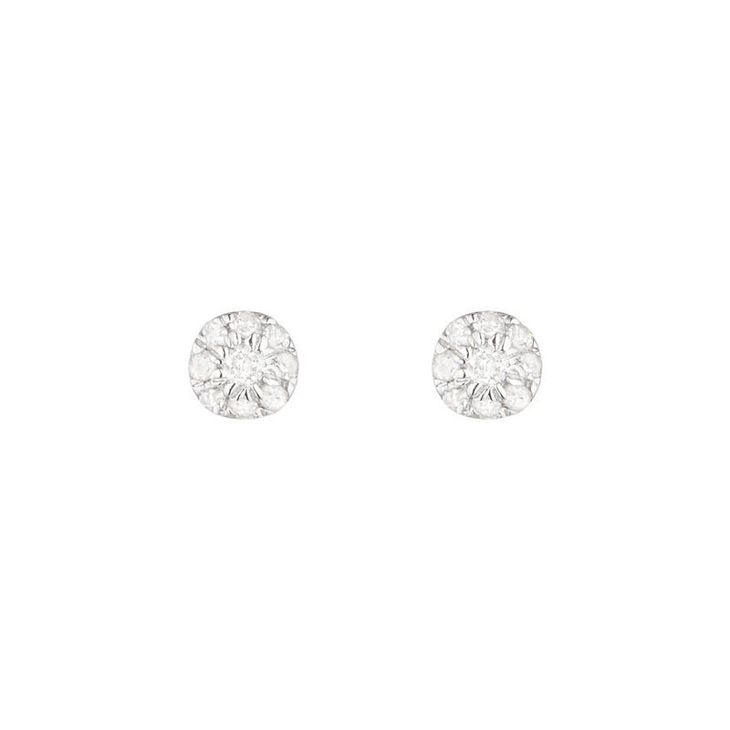 Boucles D'Oreilles "Idylle" Diamants 0,07/18 - Or Jaune 375/1000