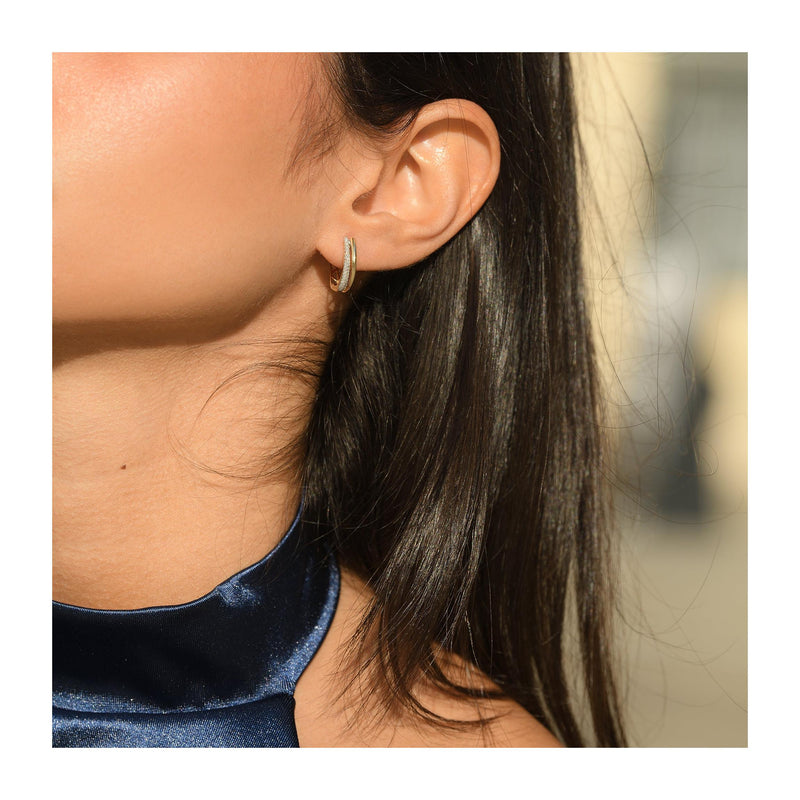 “Maya Creole” Diamond Earrings 0.15/58