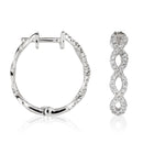 Boucles D'Oreilles "Sweet Twist" Diamants 0,15/80 - Or Blanc 375/1000