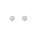 Boucles D'Oreilles "Round Stud" Diamants 0,02/14 - Or Blanc 375/1000