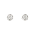 Boucles D'Oreilles "Round Stud" Diamants 0,02/14