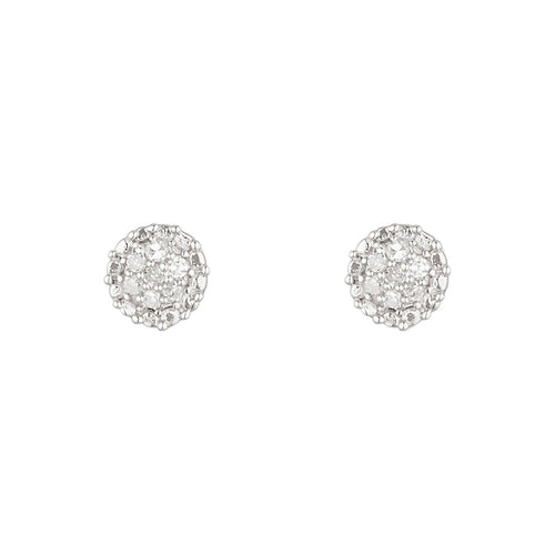 Aretes de diamantes “Round Stud” 0.02/14