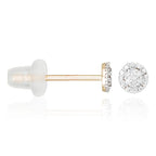 "Round Stud" Diamond 0.02/14 Earrings - Yellow Gold 375/1000