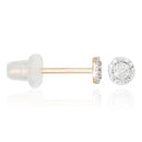 Boucles D'Oreilles "Round Stud" Diamants 0,02/14 - Or Jaune 375/1000