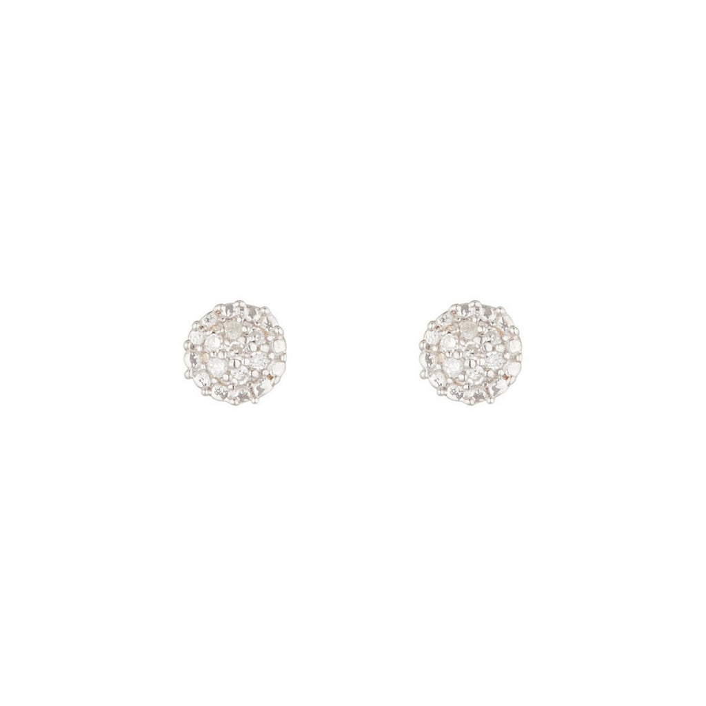 Boucles D'Oreilles "Round Stud" Diamants 0,02/14 - Or Jaune 375/1000