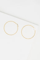 Boucle D'Oreilles "Créoles Santa" 50 Mm - Or Jaune 375/1000