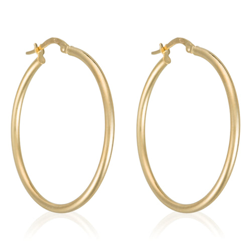 Créoles "Oro" Diamètre 30 Mm - Or Jaune 375/1000