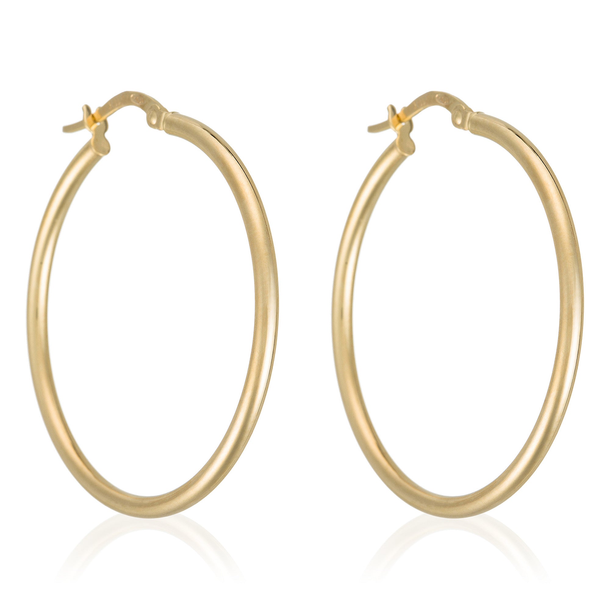 Créoles "Oro" - Diamètre 30 Mm Or Jaune 375/1000