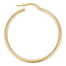 Créoles "Oro" - Diamètre 30 Mm Or Jaune 375/1000