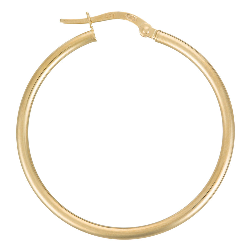 Créoles "Oro" - Diamètre 30 Mm Or Jaune 375/1000