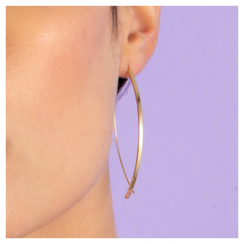 Boucles D'Oreilles "Créoles Edna" - 6 X 2,5 Cm