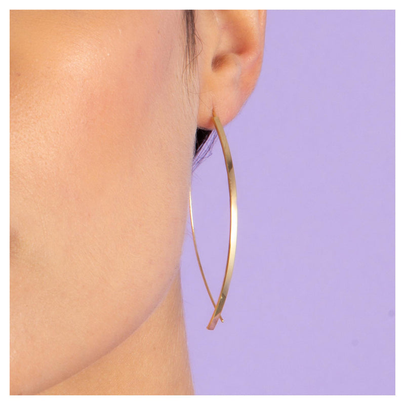 Boucles D'Oreilles "Créoles Edna" - 6 X 2,5 Cm