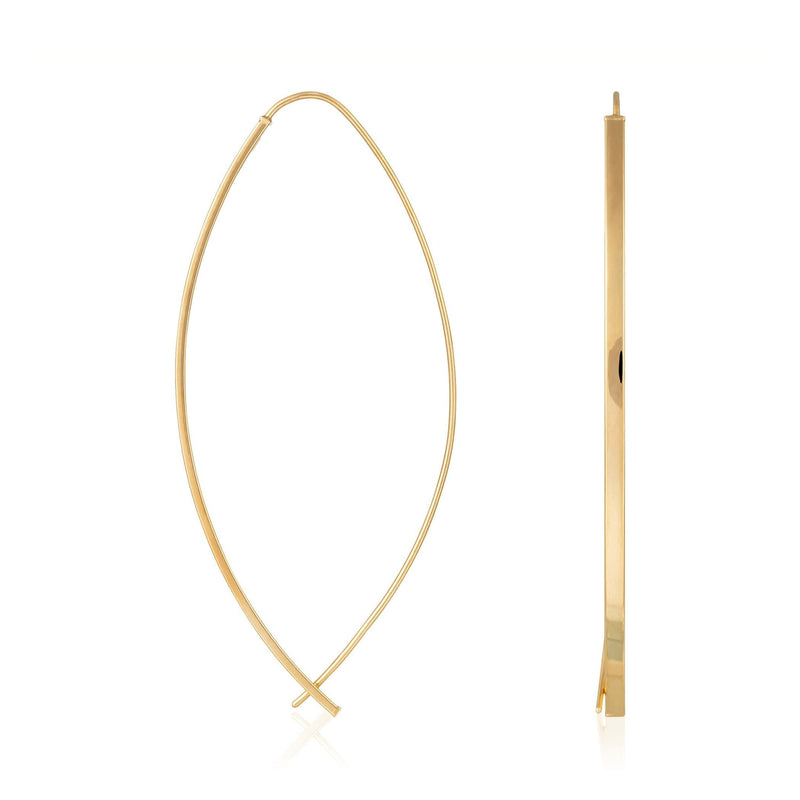 Boucles D'Oreilles "Créoles Edna" - 6 X 2,5 Cm