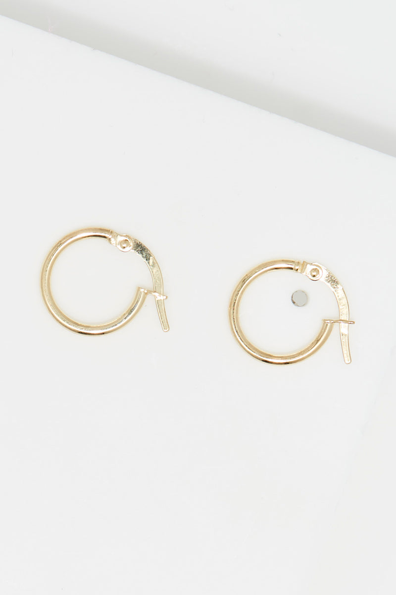 Boucle D'Oreilles "Créoles  Monoe Tube 1,5 Mm" 1 Cm