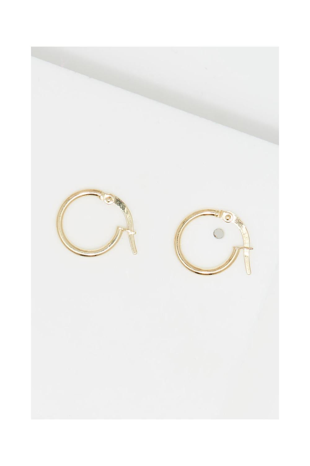 "Monoe Tube Hoop Earrings 1.5 mm" 1 cm
