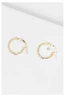 Boucles D'Oreilles "Créoles  Monoe Tube 1,5 Mm" 1 Cm