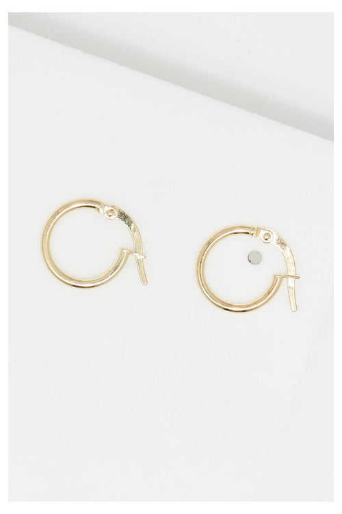 Boucles D'Oreilles "Créoles  Monoe Tube 1,5 Mm" 1 Cm