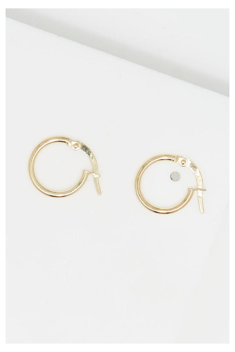 Boucles D'Oreilles "Créoles  Monoe Tube 1,5 Mm" 1 Cm