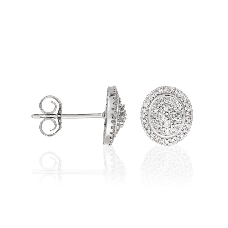 Boucles D'Oreilles "Suprême" D0,20/104 - Or Blanc 375/1000